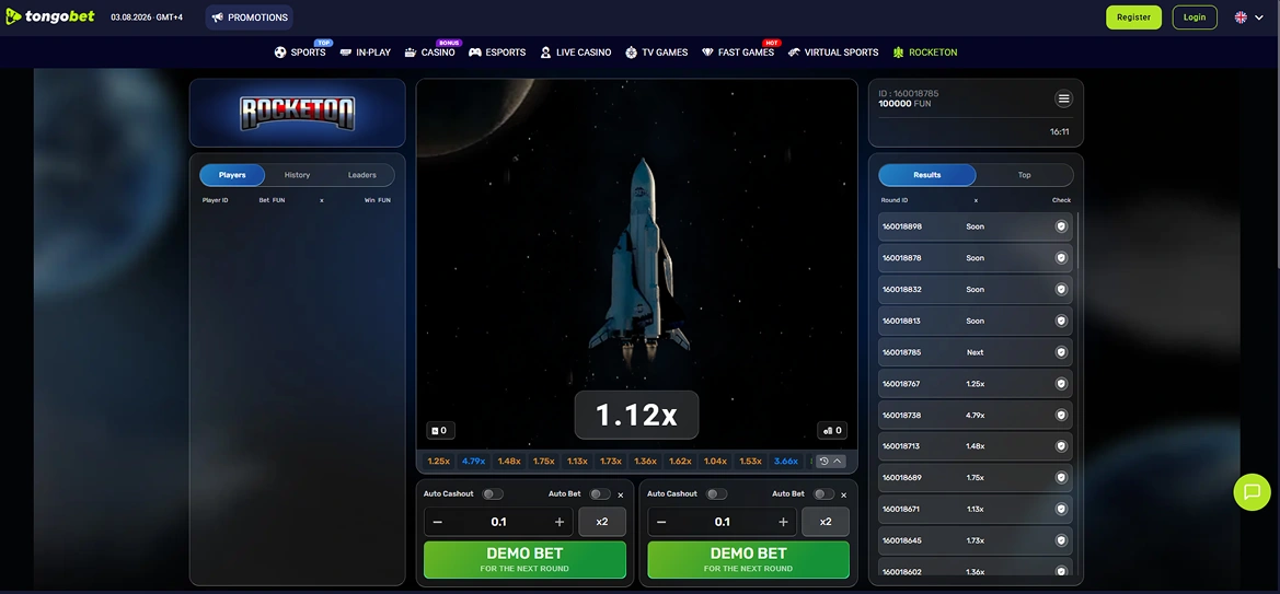 Tongobet Rocketman image.
